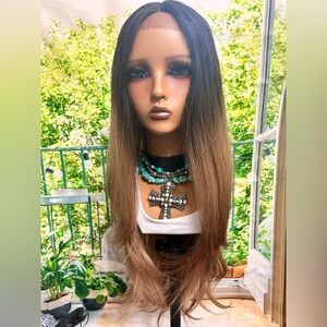 Elegant Ombre Brown Wig